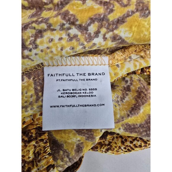 Revolve FAITHFULL THE‎ BRAND Colorful Peasant Smocked Mini Dress UK10 US6 IT42 M - Picture 8 of 11